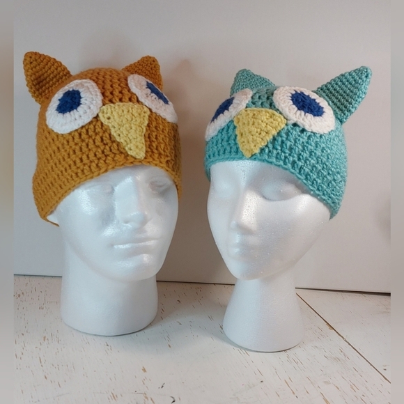 Owl Adult and Child Beanie Handmade Hats - Picture 16 of 16